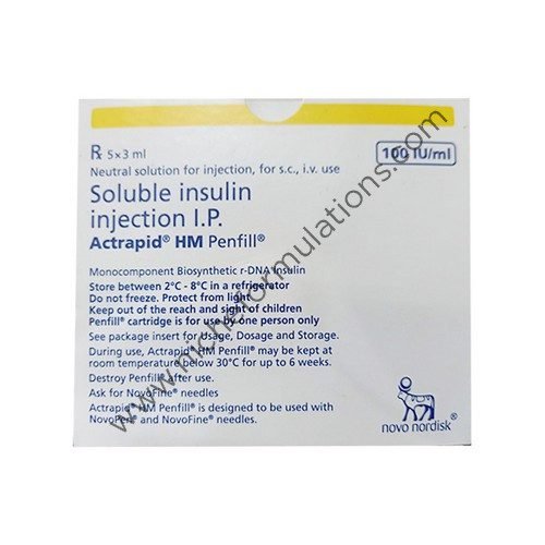 Actrapid Hm 100IU ml Penfill Medicine Exporter in India