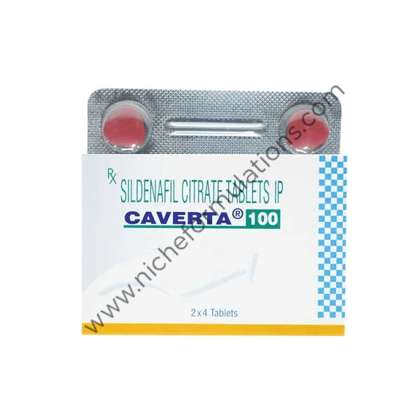 Caverta 100mg Tablet at the best price from India - Pilcare