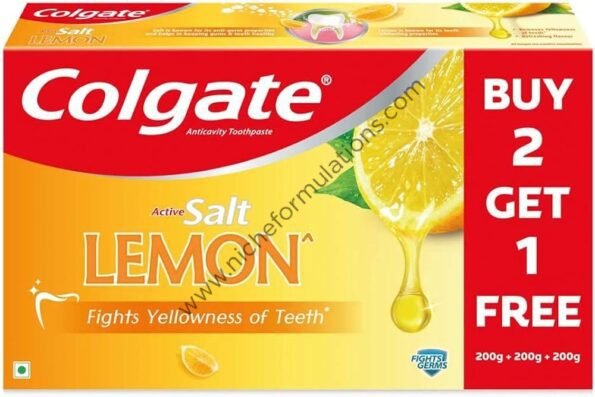 Colgate Active Salt Lemon Anticavity Toothpaste 200gm Each 1 2 - Niche Formulations
