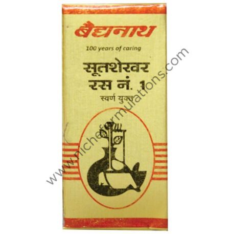 Baidyanath (Nagpur) Sootshekhar Ras No 1 with Gold Tablet | Helps Relieve Acidity, Headache & Vomiting