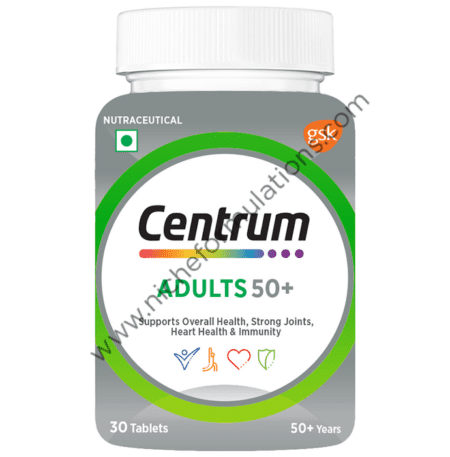 Centrum Adult 50+ | Veg Tablets for Joints, Heart & Immunity | World's No.1 Multivitamin & Multimineral