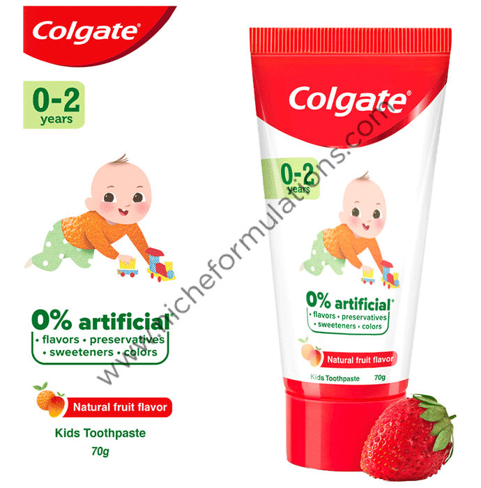 Colgate Natural Fruit Toothpaste for Kids (0-2 Years) - Niche Formulations
