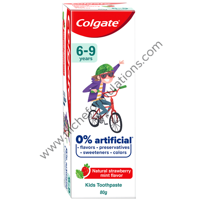 Colgate Natural Strawberry Mint Toothpaste for Kids (6-9 Years) - Niche ...