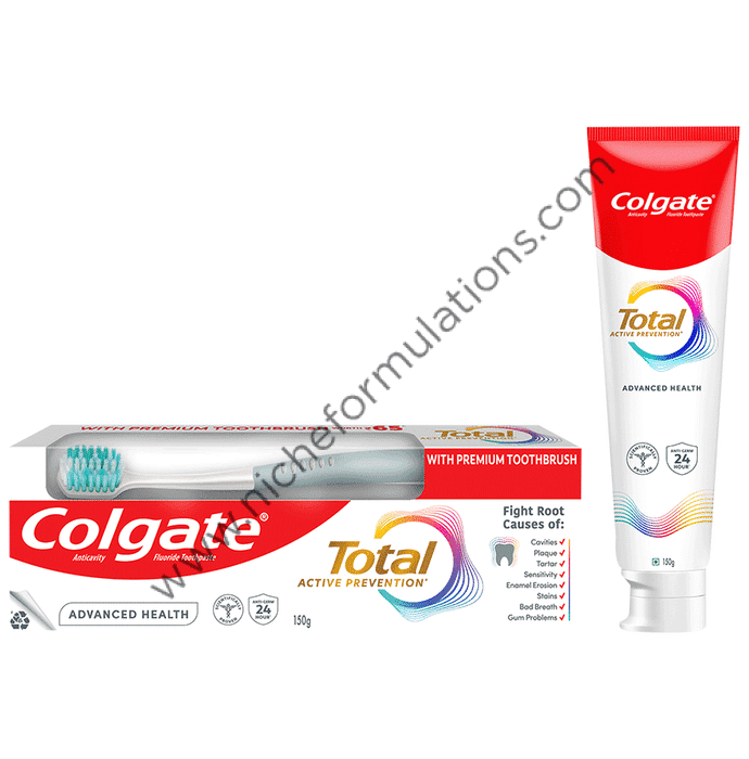 Colgate Total12 Toothpaste (150gm Each) Advanced Health with a Premium ...