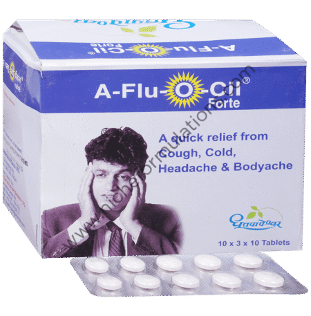 Dhootapapeshwar A Flu-O-Cil Forte Tablet | Relieves Cough, Cold, Headache & Bodyache