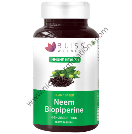 Bliss Welness Immune Health Neem Biopiperine Veg Tablet