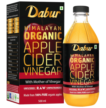 Dabur Himalayan Organic Apple Cider Vinegar ACV with Mother | Raw, Unfiltered & Unpasteurized