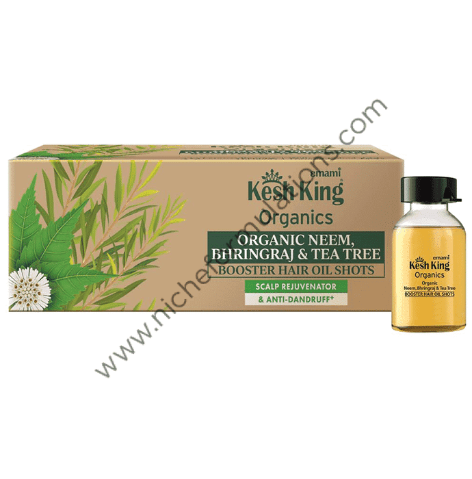 Emami Kesh King Organics Booster Hair Oil Shots (6ml Each) Neem ...