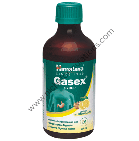 Himalaya Gasex Syrup ( Ginger Lemon Flavor) | Digestive Wellness| Improves Digestion Syrup Lemon Ginger