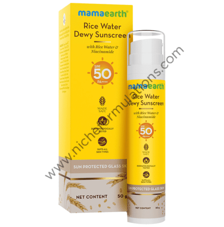 Mamaearth Rice Water Dewy SPF 50 PA ++++ Sunscreen