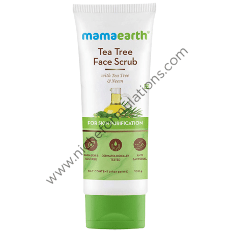 Mamaearth Tea Tree Face Scrub | Paraben & SLS-Free | For All Skin Types