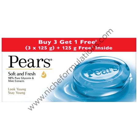 Pears Soft & Fresh Soap (125gm Each) Buy 3 Get 1 Free