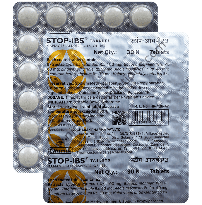 Stop-Ibs Tablet | Supports Digestive Health & Bowel Movement - Niche ...