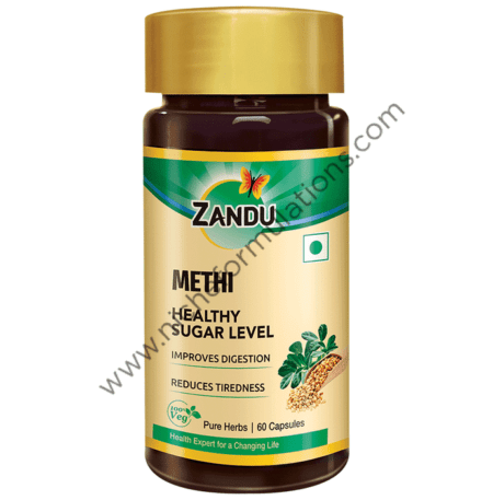 Zandu Methi (Fenugreek) Capsule for Healthy Sugar Levels