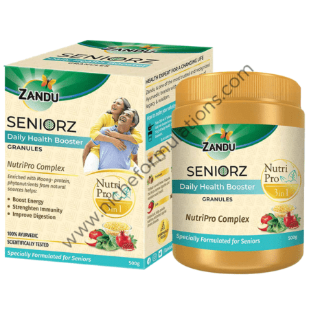 Zandu Seniorz Daily Drink| 100% Ayurvedic & Natural Drink | Helps Boost Energy, Strengthen Immunity & Improve Digestion| Enriched with Moong Protein