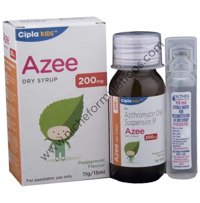 Azee 200mg Dry Syrup Peppermint - Niche Formulations