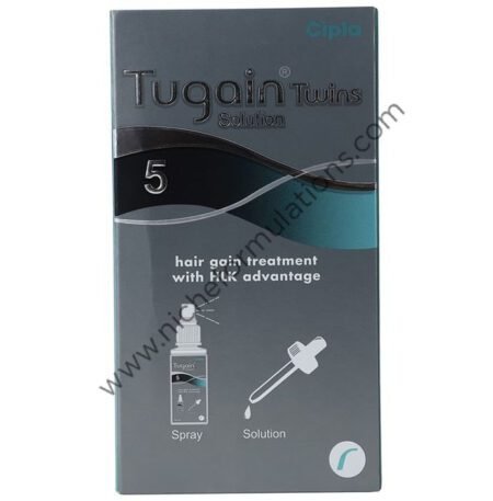Tugain Twins 5 Solution for Hair Growth(60ml Each)