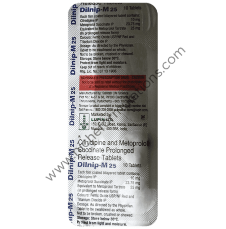 Dilnip M 10mg/25mg Tablet PR