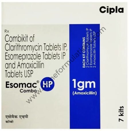 Esomac HP 1000mg/500mg/40mg Tablet Combikit