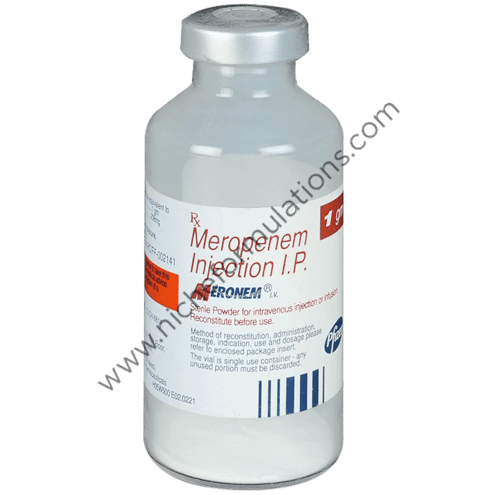 Meronem 1000mg Injection - Niche Formulations