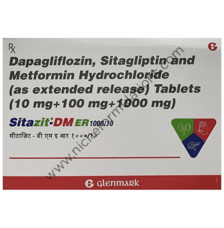 Sitazit DM 10mg/1000mg/100mg Tablet ER