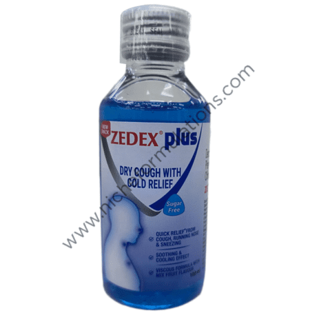 Zedex Plus Cough Syrup Sugar Free