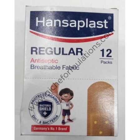 Hansaplast Regular Antiseptic Breathable Fabric Band Aid First Aid 12 Packs