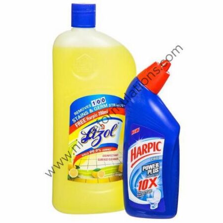 Lizol Disinfectant Surface Cleaner Citrus with 200ml Harpic Free