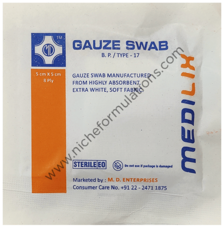 Medilix Gauze Swab Pack 5cm x 5cm x 8ply