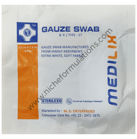Medilix Gauze Swab Pack 7.5cm x 7.5cm x 8ply