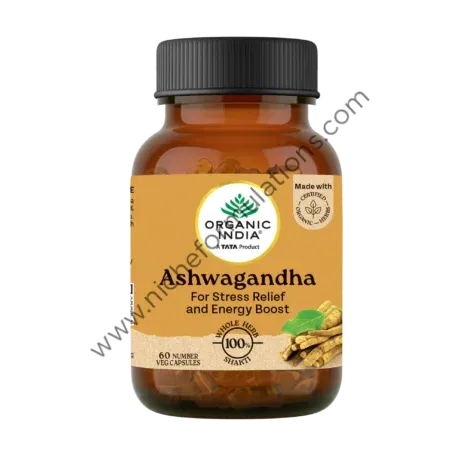 Organic India Ashwagandha Ayurvedic Veg Capsule | Relieves Stress & Builds Vitality