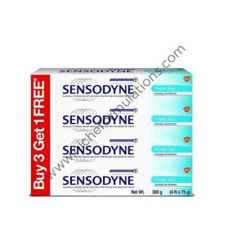 Sensodyne Toothpaste 75gm Each (Buy 3 Get 1 Free) Fresh Gel