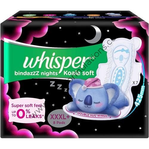 Whisper Bindazzz Nights Koala Soft Pads XXXL+