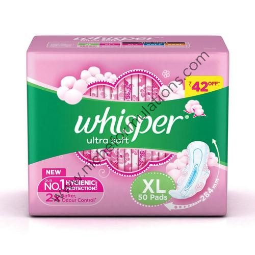 Whisper Ultra Soft Sanitary Pads XL