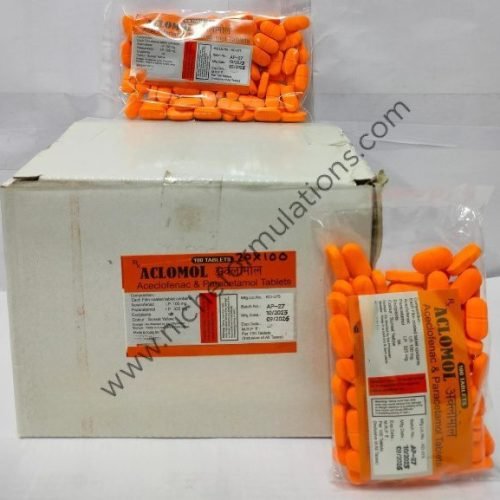 Bulk Aclomol Aceclofenac & Paracetamol Tablets Bulk Aclomol Aceclofenac & Paracetamol Tablets