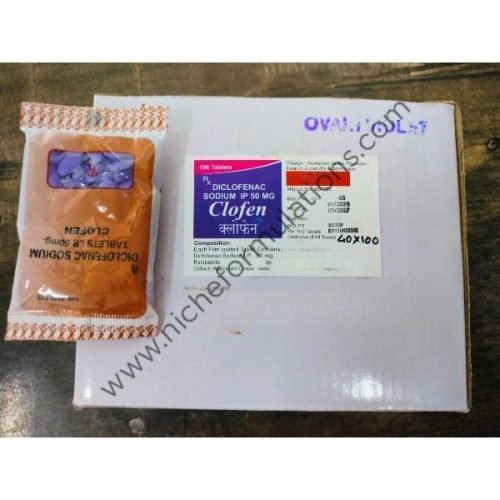 Bulk Clofen Diclofenac Sodium Tablets 50mg (Oval/Violet) Bulk Clofen Diclofenac Sodium Tablets 50mg (Oval/Violet)