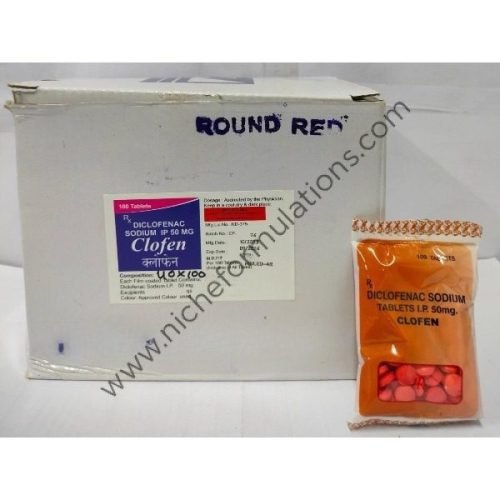 Bulk Clofen Diclofenac Sodium Tablets 50mg (Round/Red) Bulk Clofen Diclofenac Sodium Tablets 50mg (Round/Red)