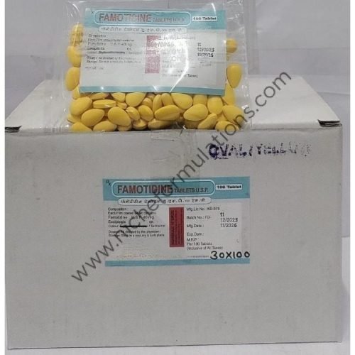 Bulk Famotidine Tablets 40mg (Oval/Yellow) Bulk Famotidine Tablets 40mg (Oval/Yellow)