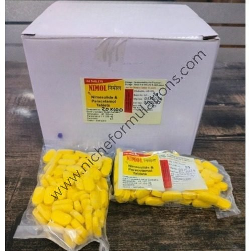 Bulk Nimol Nimesulide & Paracetamol Tablets (Oval/Yellow) Bulk Nimol Nimesulide & Paracetamol Tablets (Oval/Yellow)