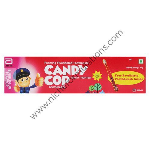 Candy Cop Foaming Fluoridated Toothpaste Bubblegum with Paediatric Toothbrush Inside Free