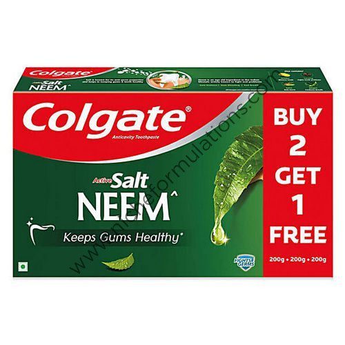 Colgate Active Salt Neem Anticavity Toothpaste (200gm Each) Buy 2 Get 1 Free