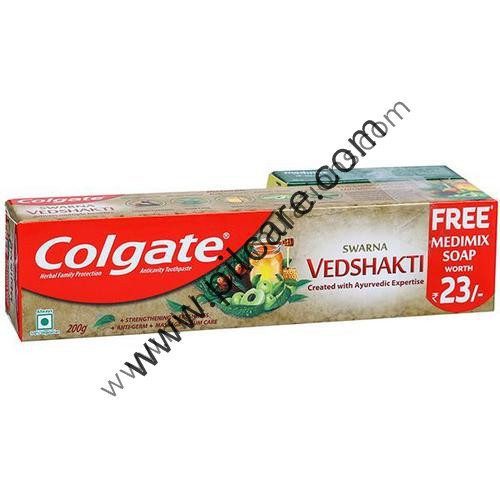 Colgate Swarna Vedshakti Toothpaste with Medimix Soap Free