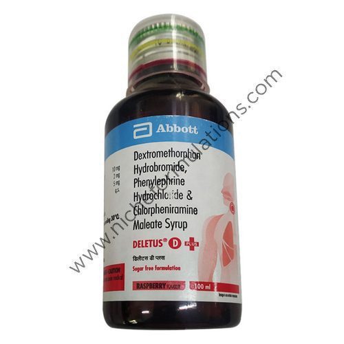 Deletus D Plus Syrup Raspberry Sugar Free