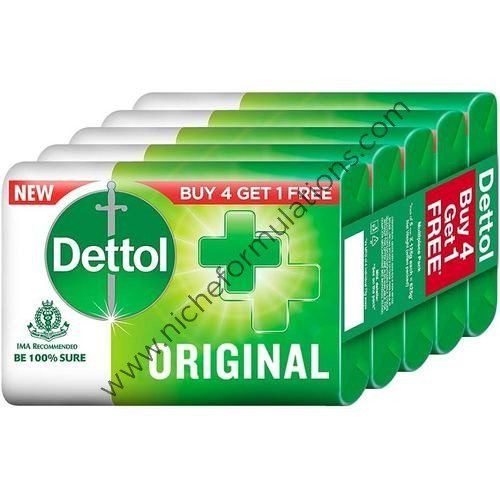 Dettol Original Bathing Soap Bar 125gm Each (Buy 4 Get 1 Free)