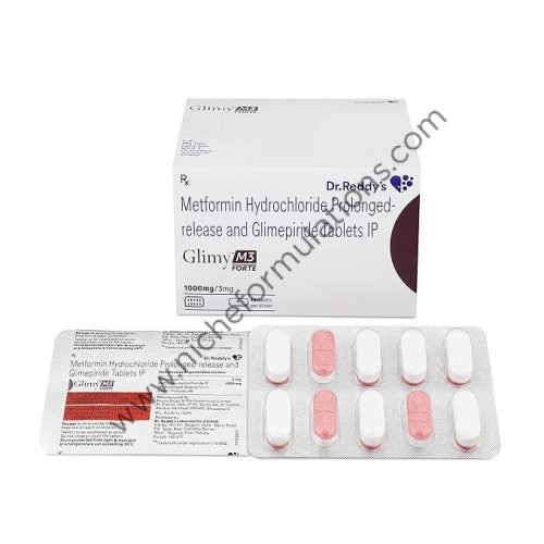 Glimy M Forte 3mg-1000mg Tablet