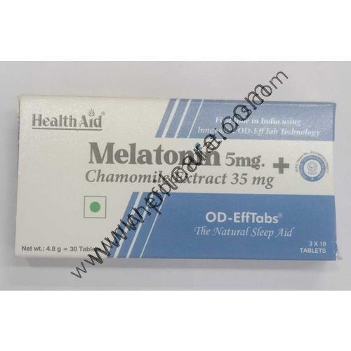 HealthAid Melatonin 5 mg + Chamomile Extract 35 mg Effervescent Tablet