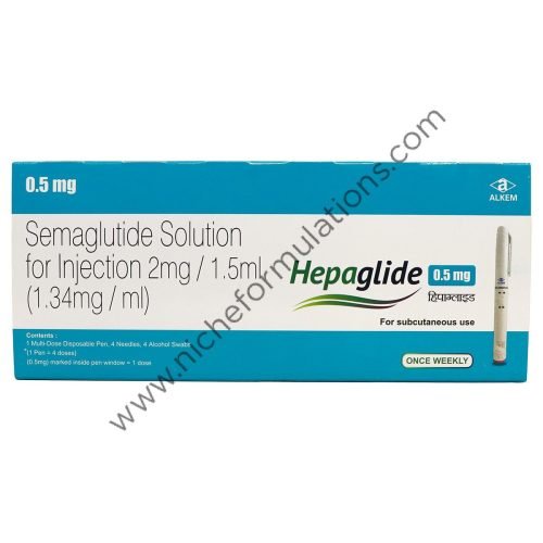 Hepaglide 0.5mg Injection (1 Multi-dose Disposable Pen, 4 Needle, 4 Alcohol Swab)