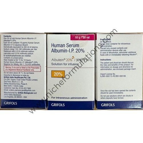Human Serum Albumin I.P. Albutein 20% Infusion