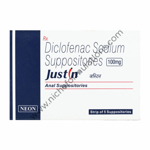 Justin 100mg Suppository exporter in India