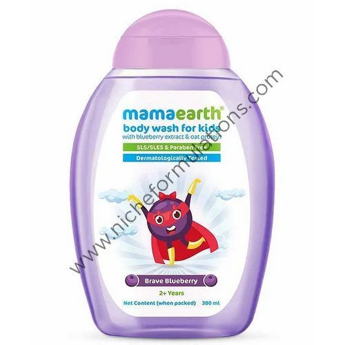 Mamaearth Body Wash for Kids with Blueberry Extract & Oat Protein